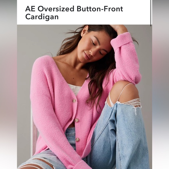AE oversized button front cardigan - Picture 1 of 8